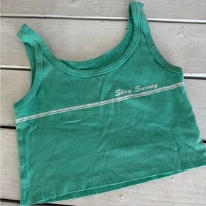 Billabong Green Graphic Tank Top